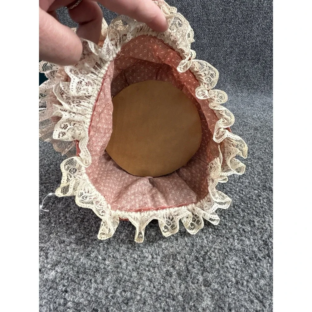 Vintage 1980's Goose  Toilet Paper Roll Cover Hand Made Dusty Pink Cottagecore